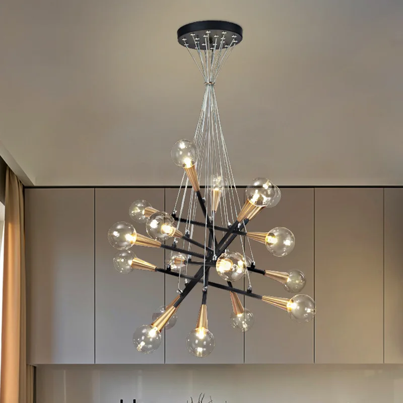 54W Nordic LED Pendant Lights AC90V - 260V Clear Glass Fixtures For Indoor Dining Living Room Home Decoration Hanging Lamp G4
54W Nordic LED Pendant Lights AC90V - 260V Clear Glass Fixtures For Indoor Dining Living Room Home Decoration Hanging Lamp G4