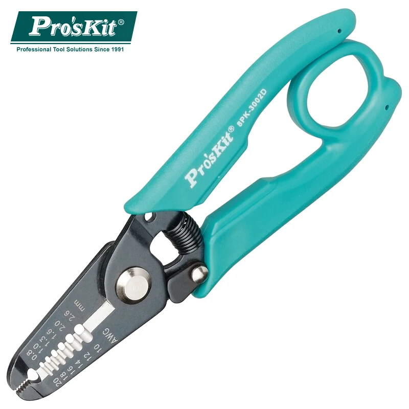 Pro'skit 8PK-3001D Multi tool Electronic Wire Stripper Cable Cutter Hanging ring Hanging ring Precision Electrician pliers
Pro'skit 8PK-3001D Multi tool Electronic Wire Stripper Cable Cutter Hanging ring Hanging ring Precision Electrician pliers