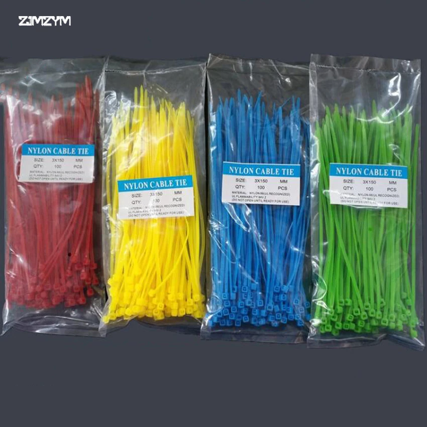 Hot selling 100PCS/bag 3*150mm width 2.5mm Colorful Factory Standard Self-locking Plastic Nylon 6'' Cable Ties,Wire Zip Tie
Hot selling 100PCS/bag 3*150mm width 2.5mm Colorful Factory Standard Self-locking Plastic Nylon 6'' Cable Ties,Wire Zip Tie