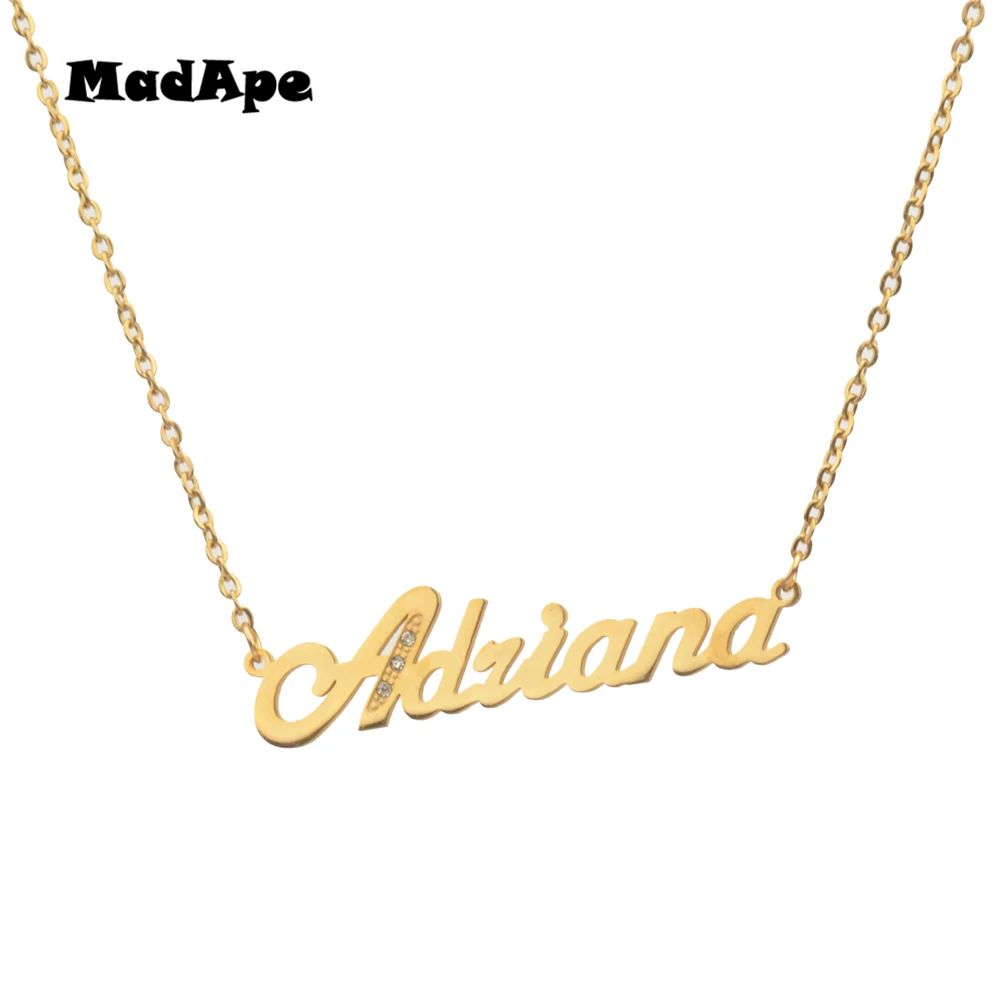 Женская цепочка «Адриана» MadApe, золотистая цепочка-чокер из нержавеющей стали с буквенным именем
Женская цепочка «Адриана» MadApe, золотистая цепочка-чокер из нержавеющей стали с буквенным именем