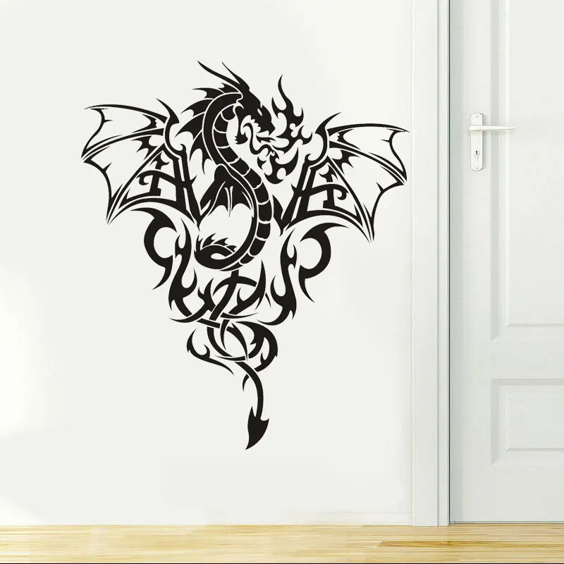 Removable High Quality Vinyl Wall Art Decals Sticker Western Dragon Tribal Tattoo Wall Art Decal Art Home Decor Paper MA-33
Removable High Quality Vinyl Wall Art Decals Sticker Western Dragon Tribal Tattoo Wall Art Decal Art Home Decor Paper MA-33
