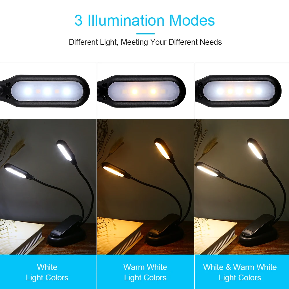 2 Light Colors Table Lamp 5 /10 LED USB Charging 3 Lighting Modes Desk Light with Clamp Clip Base Music Stand Bookshelves
2 Light Colors Table Lamp 5 /10 LED USB Charging 3 Lighting Modes Desk Light with Clamp Clip Base Music Stand Bookshelves