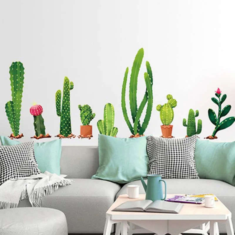 Cactus Bonsai Potted Plants Decorative Wall Stickers for Kids Room Home Decor Kitchen Window Living Room Decor Decal 1PC
Cactus Bonsai Potted Plants Decorative Wall Stickers for Kids Room Home Decor Kitchen Window Living Room Decor Decal 1PC