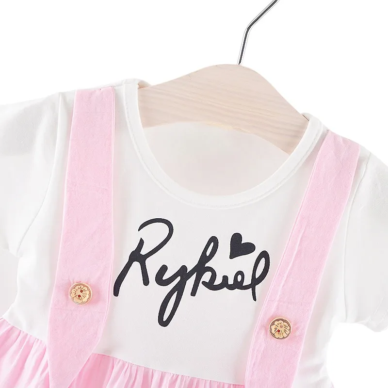 Summer Dress Girl Clothes Letter Strap Fashion Kids Dresses For Girls Newborn Baby Clothing Causal Princess Dress
Summer Dress Girl Clothes Letter Strap Fashion Kids Dresses For Girls Newborn Baby Clothing Causal Princess Dress