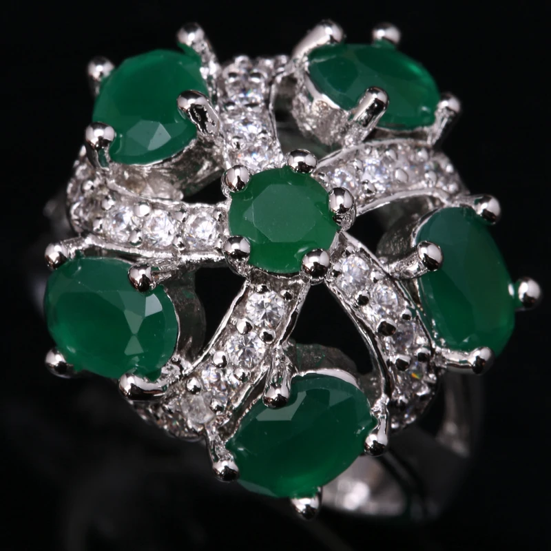 Гладкие цветы зеленый кубический цирконий белых камней 925 серебро Jewelrys Solitaire Кольца США # Размеры 6 7 8 9 S1525
Гладкие цветы зеленый кубический цирконий белых камней 925 серебро Jewelrys Solitaire Кольца США # Размеры 6 7 8 9 S1525