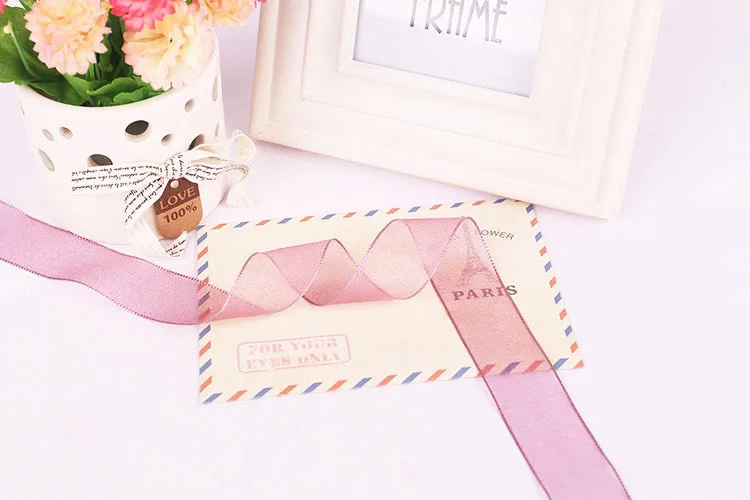 Organza Ribbon Transparent Solid Color Korean Style 25mm DIY Wedding Party Decoration Webbing Crafts Gift BBXI-005
Organza Ribbon Transparent Solid Color Korean Style 25mm DIY Wedding Party Decoration Webbing Crafts Gift BBXI-005