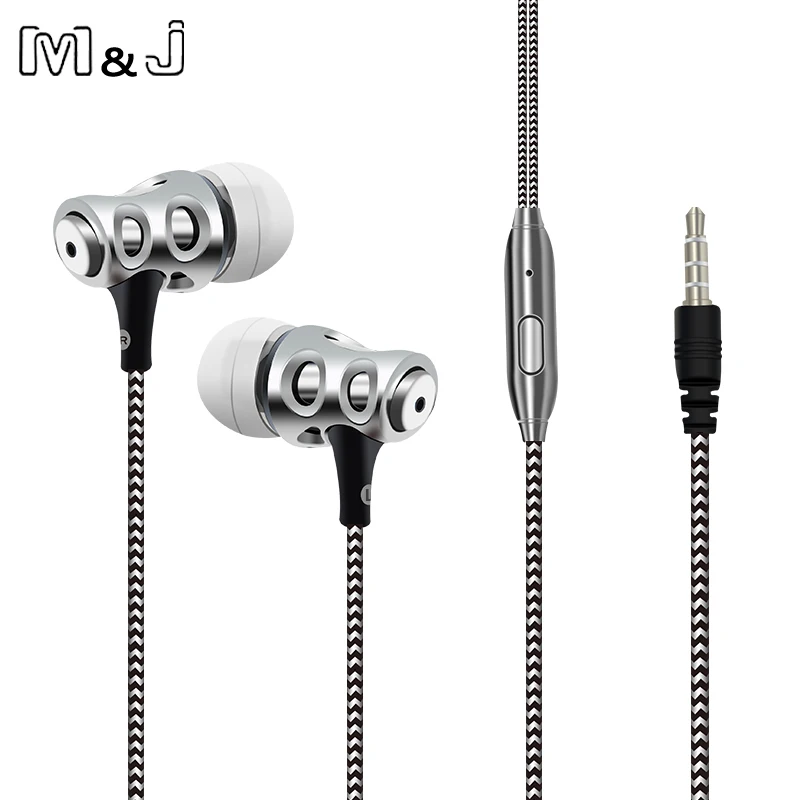 M & J оригинальный A14 бас наушники микрофон стерео для iPhone 6S samsung huawei Xiaomi поршня