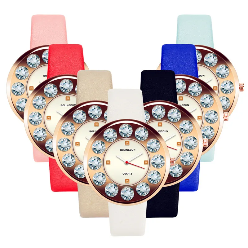 Montre Femme инкрустация Алмазный Металл 4 ногтей желе иглы модные часы Творческий