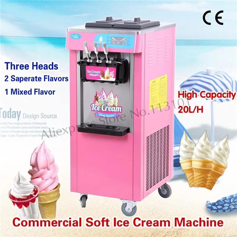 Коммерческая Машина Для Мороженого Вертикальная мягкая подача мороженого
