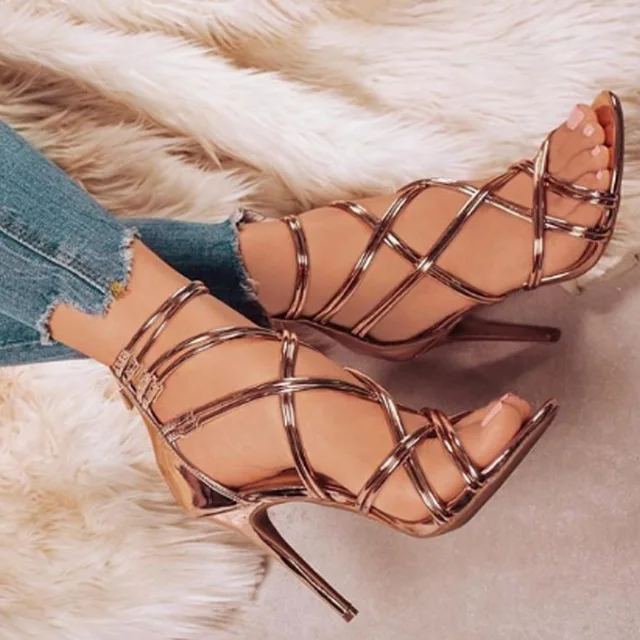 PU Leather Women Sandals For Female Ladies Spring Summer Thin High Heels Cross Straps Fashion Women Shoes Plus Size 43
PU Leather Women Sandals For Female Ladies Spring Summer Thin High Heels Cross Straps Fashion Women Shoes Plus Size 43