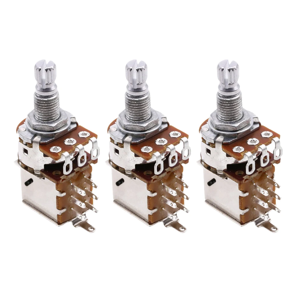 3Pcs A500K Push Pull Control Pot Potentiometer Volume Tone Switch for Electric Guitar Bass Replacing & Adjusting Volume Controls
3Pcs A500K Push Pull Control Pot Potentiometer Volume Tone Switch for Electric Guitar Bass Replacing & Adjusting Volume Controls