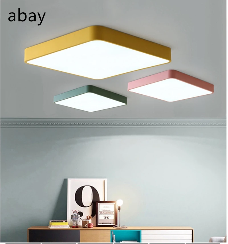 Macaroon Square Ceiling Lights For Living Room Bedroom 5cm Height LED Ceiling Lamp Dimmable Color Fixtures Lustre
Macaroon Square Ceiling Lights For Living Room Bedroom 5cm Height LED Ceiling Lamp Dimmable Color Fixtures Lustre