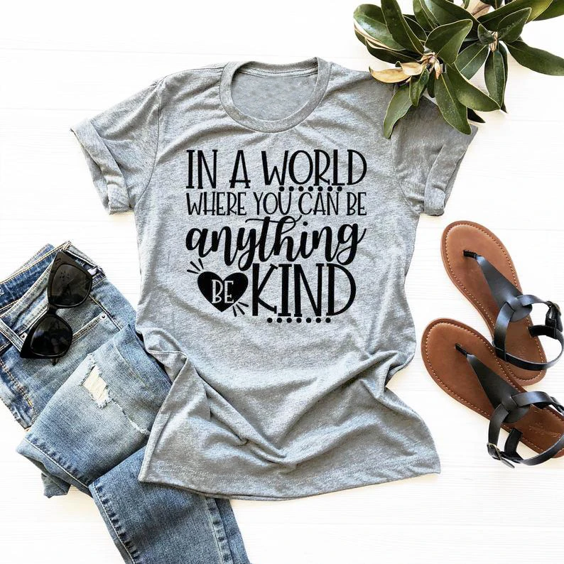 In A World Where You Can Be Anything Be Kind T-Shirt Be Kind Graphic Faith Tee Boyfriend Style Grunge Vintage Christian Tops
In A World Where You Can Be Anything Be Kind T-Shirt Be Kind Graphic Faith Tee Boyfriend Style Grunge Vintage Christian Tops
