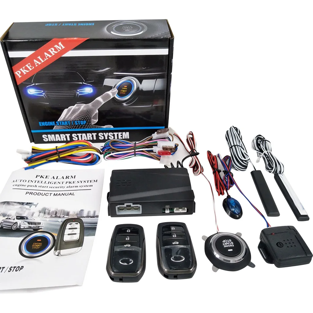 PKE Engine Start Alarm System Car Engine Push Start Button Stop RFID Lock Keyless Entry Immobilizer
PKE Engine Start Alarm System Car Engine Push Start Button Stop RFID Lock Keyless Entry Immobilizer
