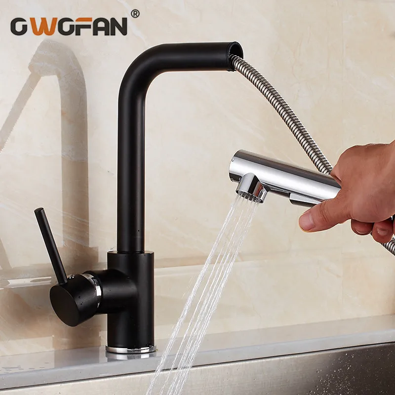 Kitchen Faucets Pull Down Pre-Rinse Spray Taps Balck Single Lever On Kitchen Sink Faucet 360 Degree Swivel Tap N22-139
Kitchen Faucets Pull Down Pre-Rinse Spray Taps Balck Single Lever On Kitchen Sink Faucet 360 Degree Swivel Tap N22-139