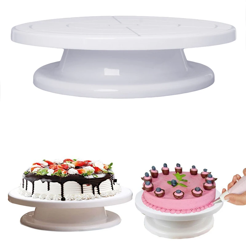 White 11" Rotating Plate Revolving Decorating Cake Turntable Kitchen Display Stand
White 11" Rotating Plate Revolving Decorating Cake Turntable Kitchen Display Stand