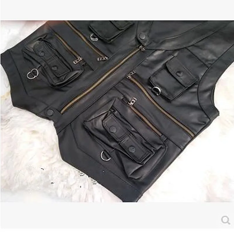 Fashion!!Nice New Gentlement Genuine Leather Vest Male Slim Commercial Male Leather Vest Sheepskin Leather Vest Waistcoat
Fashion!!Nice New Gentlement Genuine Leather Vest Male Slim Commercial Male Leather Vest Sheepskin Leather Vest Waistcoat