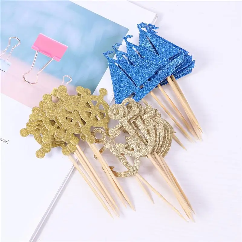 24pcs Cake Toppers Sailing Boat Anchor Durable Nautical Decorative Cake Picks Cake Toppers For Festival Birthday Banquet Party
24pcs Cake Toppers Sailing Boat Anchor Durable Nautical Decorative Cake Picks Cake Toppers For Festival Birthday Banquet Party