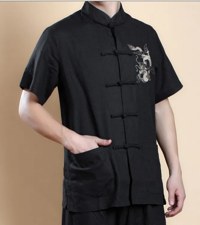Черная китайская мужская рубашка Wing Chun Kung Fu, топ с коротким рукавом, костюм Тан, винтажная вышивка, Гар, Размеры S M L XL XXL XXXL MS022
Черная китайская мужская рубашка Wing Chun Kung Fu, топ с коротким рукавом, костюм Тан, винтажная вышивка, Гар, Размеры S M L XL XXL XXXL MS022
