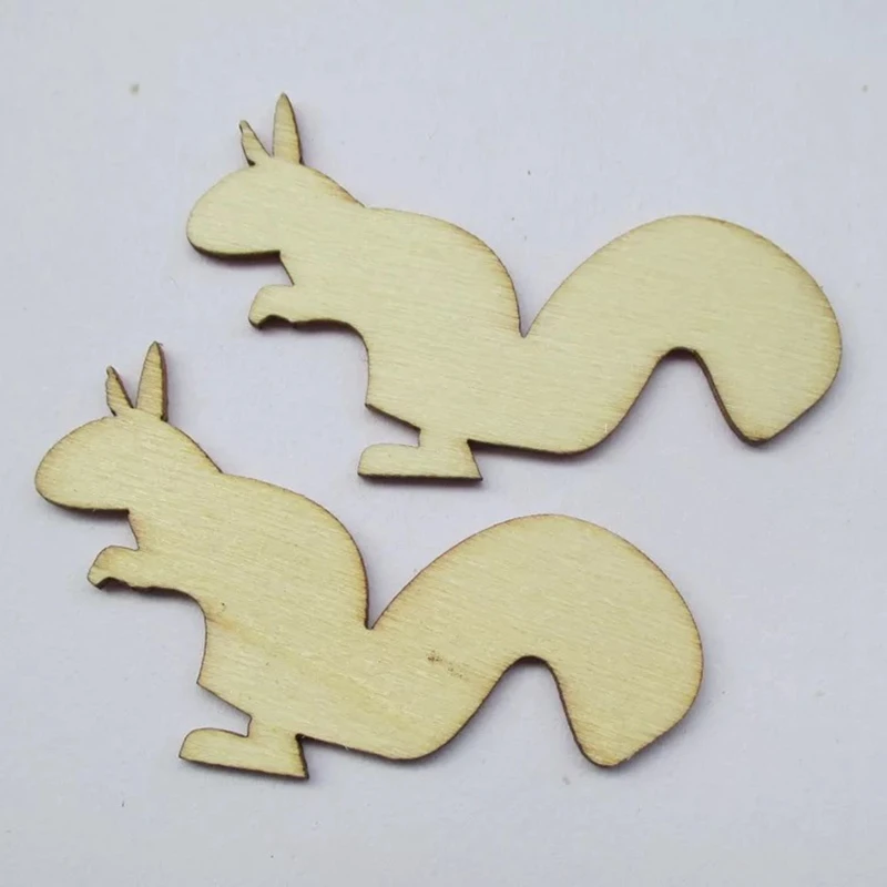 50x kangaroo - Laser Cut Out Unfinished Wood Shape Craft Supply
