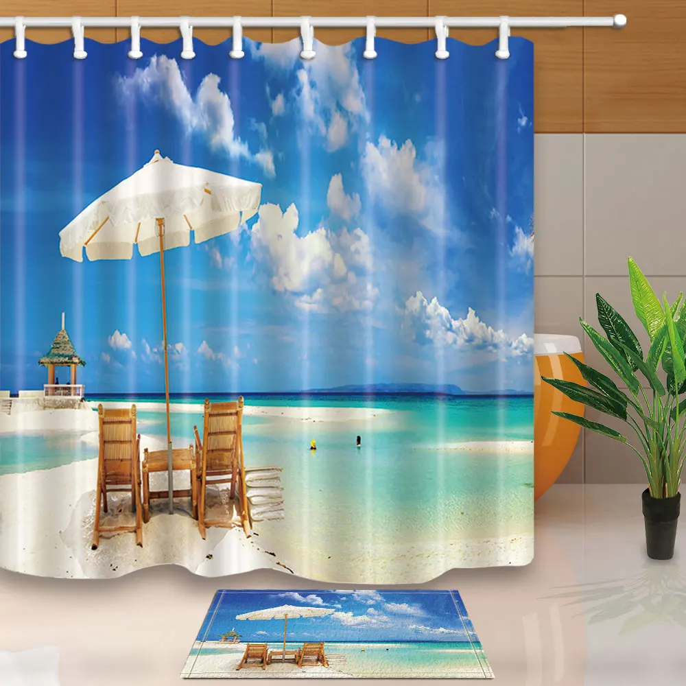 Seascape Shower Curtain High Quality Polyester Bathroom Curtains Waterproof Moldproof Bath Screens With 12 Hooks Ocean Decor
Seascape Shower Curtain High Quality Polyester Bathroom Curtains Waterproof Moldproof Bath Screens With 12 Hooks Ocean Decor