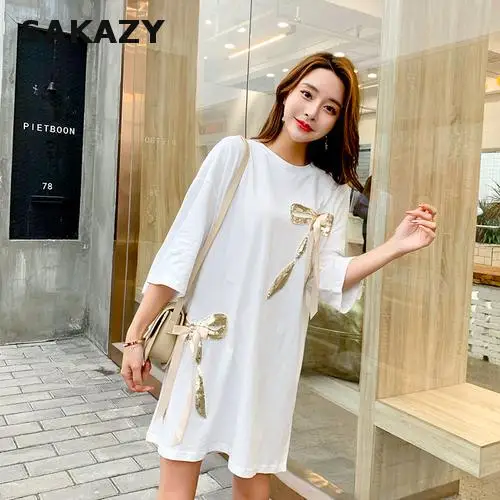 2019 New Fashion Summer Casual Bow Stitching Funny T Shirt Maternity Korean Long Coat Long Loose Casual Harajuku Tops T-shirt
2019 New Fashion Summer Casual Bow Stitching Funny T Shirt Maternity Korean Long Coat Long Loose Casual Harajuku Tops T-shirt