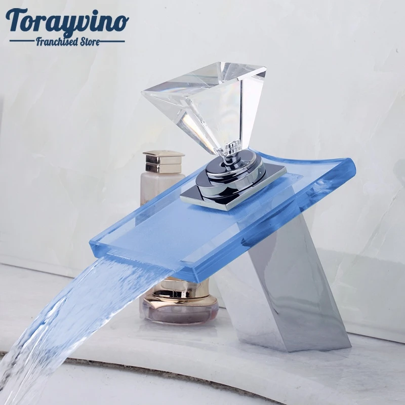 LED Bathroom Sink Faucet torneira Waterfall Glass Brass Faucet Tap Faucet Mixers Taps Diamond Shape Handle 3 Color LED Light
LED Bathroom Sink Faucet torneira Waterfall Glass Brass Faucet Tap Faucet Mixers Taps Diamond Shape Handle 3 Color LED Light