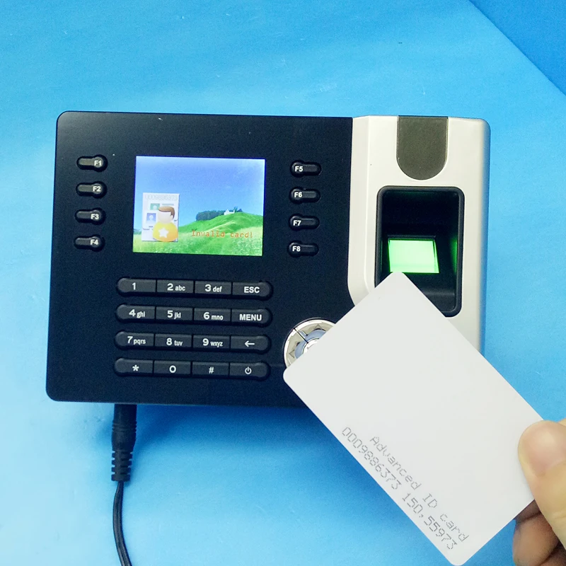 Фото TCP/IP биометрический отпечаток пальца Посещаемость Время часы с ID кард ридер + USB