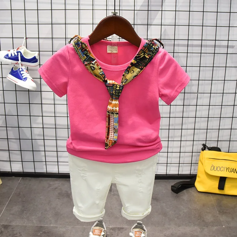 Korean Style 2pcs O-Neck Pullover T-Shirt Pants Shorts Summer Baby Boys Girls Clothes Set Toddler Kids Clothing Casual Tracksuit
Korean Style 2pcs O-Neck Pullover T-Shirt Pants Shorts Summer Baby Boys Girls Clothes Set Toddler Kids Clothing Casual Tracksuit