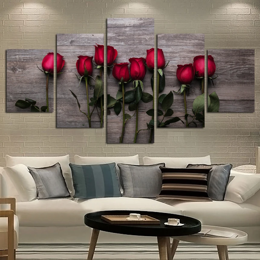 CLSTROSE Home Decor Modular Picture 5 Panels Beautiful Rose Flower HD Print Canvas Painting Wall Art Print For Living Room Frame
CLSTROSE Home Decor Modular Picture 5 Panels Beautiful Rose Flower HD Print Canvas Painting Wall Art Print For Living Room Frame