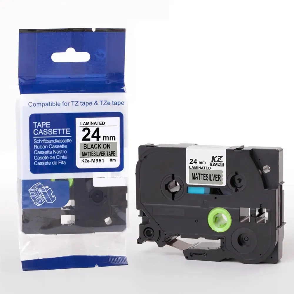 24mm TzeM951 black on mattsilver TzM951 Compatible for Brother P-touch Label Printers Laminated Tze Label Tape Tze-M951 TzM951
24mm TzeM951 black on mattsilver TzM951 Compatible for Brother P-touch Label Printers Laminated Tze Label Tape Tze-M951 TzM951