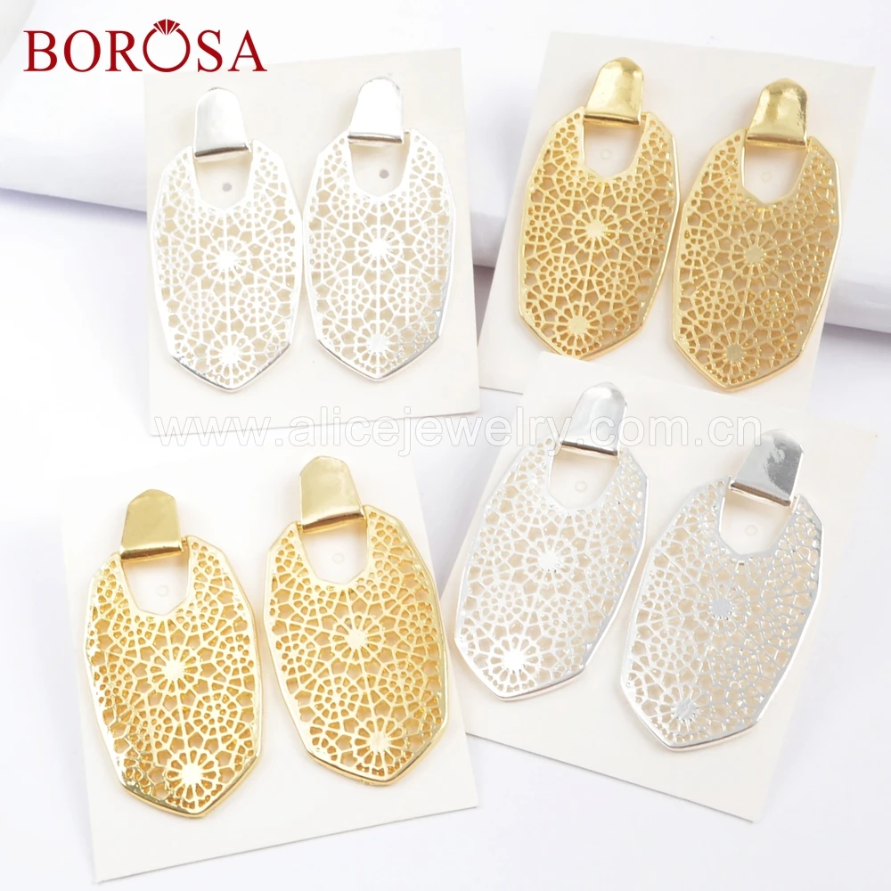 BOROSA 10Pairs New Gold/Silver Color Engraved Metal Drop Earrings Fashion Jewelry Women Dangle Earrings for Wholesale WX1057
BOROSA 10Pairs New Gold/Silver Color Engraved Metal Drop Earrings Fashion Jewelry Women Dangle Earrings for Wholesale WX1057