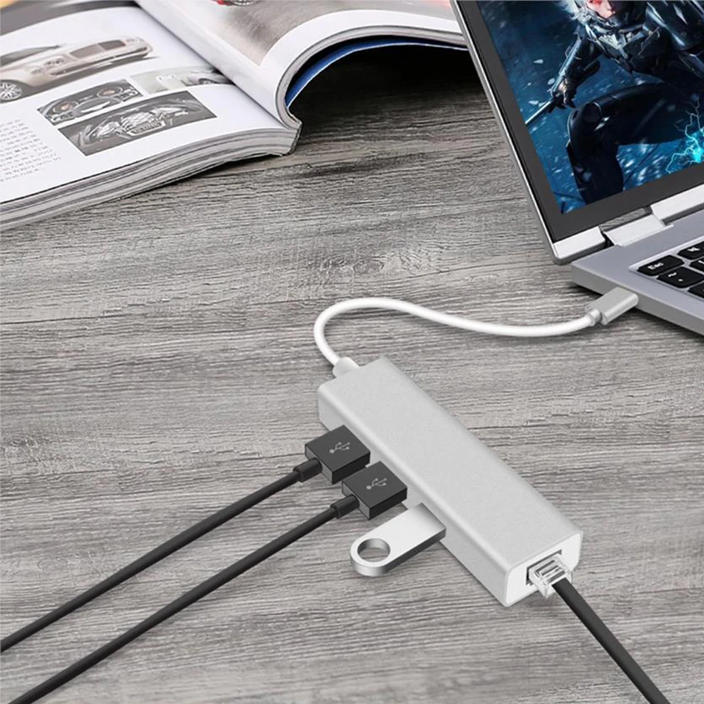 3 Ports Type-c to RJ45+USB 3.0 Network Adapter Ethernet Gigabit Hub 1000Mbps Home Office USB Converter
3 Ports Type-c to RJ45+USB 3.0 Network Adapter Ethernet Gigabit Hub 1000Mbps Home Office USB Converter