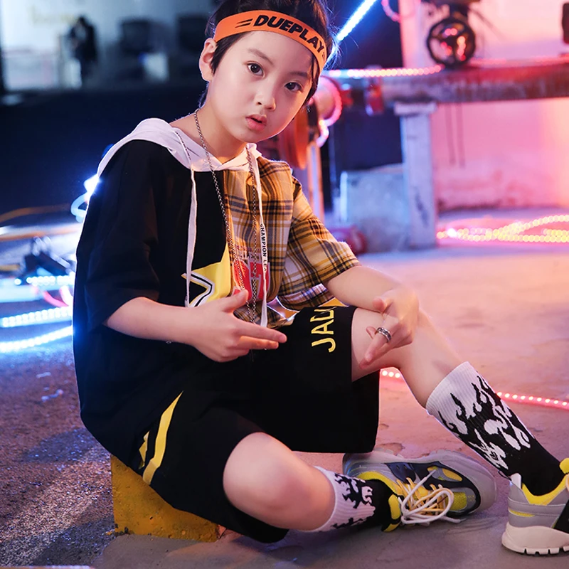 Fashion Jazz Dance Costumes Plaid Top Shorts Hip Hop Dancing Boys Street Dance Clothing Children Stage Performance Wear DWY1624
Fashion Jazz Dance Costumes Plaid Top Shorts Hip Hop Dancing Boys Street Dance Clothing Children Stage Performance Wear DWY1624
