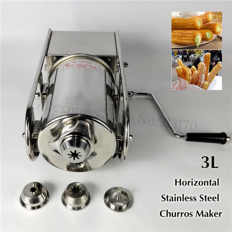 Horizontal 3L Manual Stainless Steel Sausage Stuffer Salami Maker Spanish Churros Extruding Machine
Horizontal 3L Manual Stainless Steel Sausage Stuffer Salami Maker Spanish Churros Extruding Machine