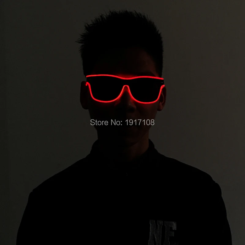 10 Color Choice Flashing EL Wire LED Neon Lighting Luminous sunglasses Glowing EL Glasses Festival Gift For Party decoration
10 Color Choice Flashing EL Wire LED Neon Lighting Luminous sunglasses Glowing EL Glasses Festival Gift For Party decoration