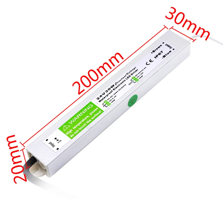 LED Driver DC24V 30W IP67 110V 220V Waterproof Lighting Transformers for Outdoor Lighs
LED Driver DC24V 30W IP67 110V 220V Waterproof Lighting Transformers for Outdoor Lighs