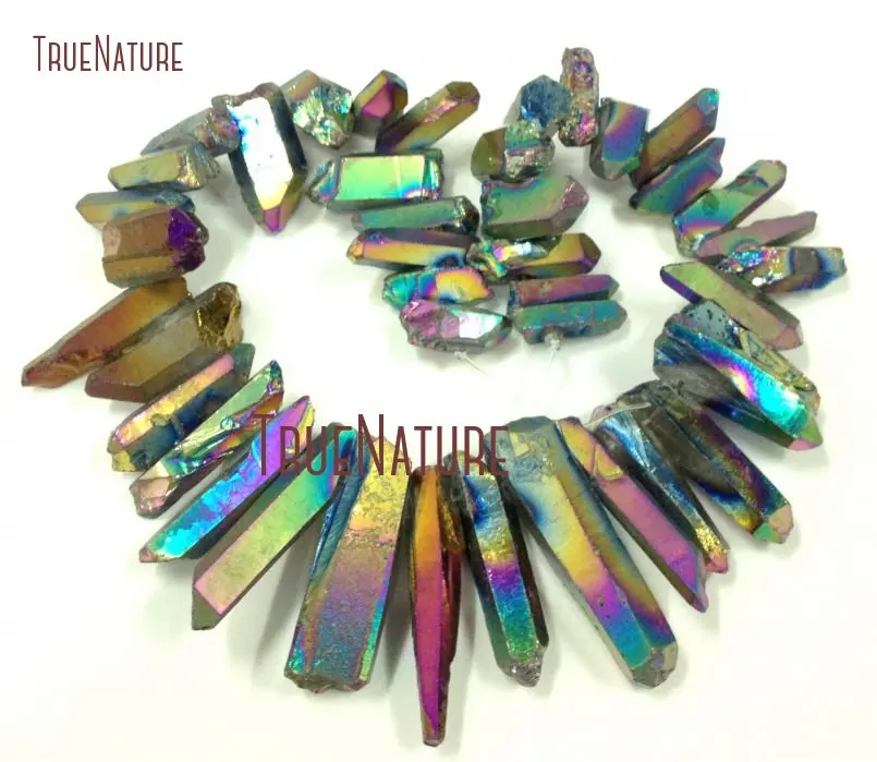 Titanium Rainbow Pillar Strand Beads White Quartz Strand Beads 8x20-15x42mm BE12343
Titanium Rainbow Pillar Strand Beads White Quartz Strand Beads 8x20-15x42mm BE12343