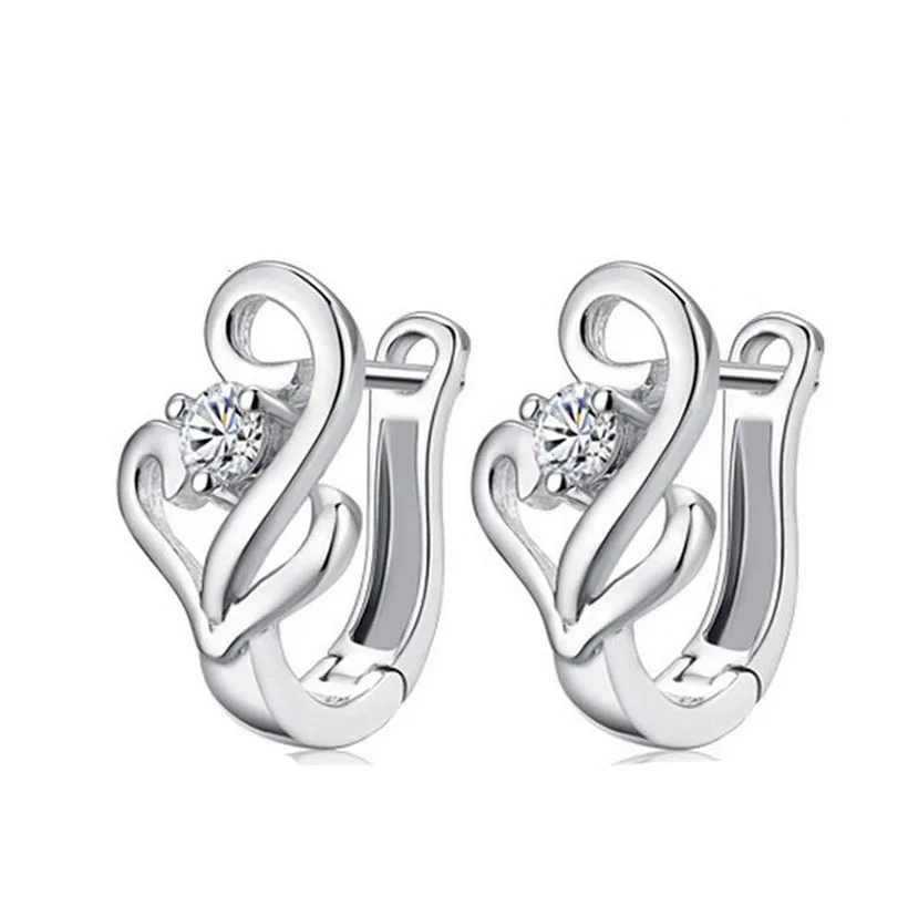 Fashion 925 Silver Clear Zircon Lover Heart Hoop Earrings For Baby Kids Child Girls Women Cute Loop Huggies Ear Jewelry EH039
Fashion 925 Silver Clear Zircon Lover Heart Hoop Earrings For Baby Kids Child Girls Women Cute Loop Huggies Ear Jewelry EH039