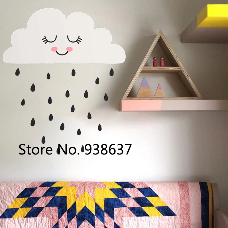 Cute Cloud Wall Decal Rain Cloud Face Wall Sticker For Kids Room Nursery Vinyl Decal Decor Living Room Home Decoration JW342
Cute Cloud Wall Decal Rain Cloud Face Wall Sticker For Kids Room Nursery Vinyl Decal Decor Living Room Home Decoration JW342