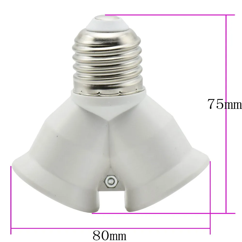 E27 to 2xE27 Lamp Holder Converters E27 Screw Bulb Bases Halogen CFL LED Light Socket 2-Way E27 Lamp Adapter Converter 12PCS
E27 to 2xE27 Lamp Holder Converters E27 Screw Bulb Bases Halogen CFL LED Light Socket 2-Way E27 Lamp Adapter Converter 12PCS