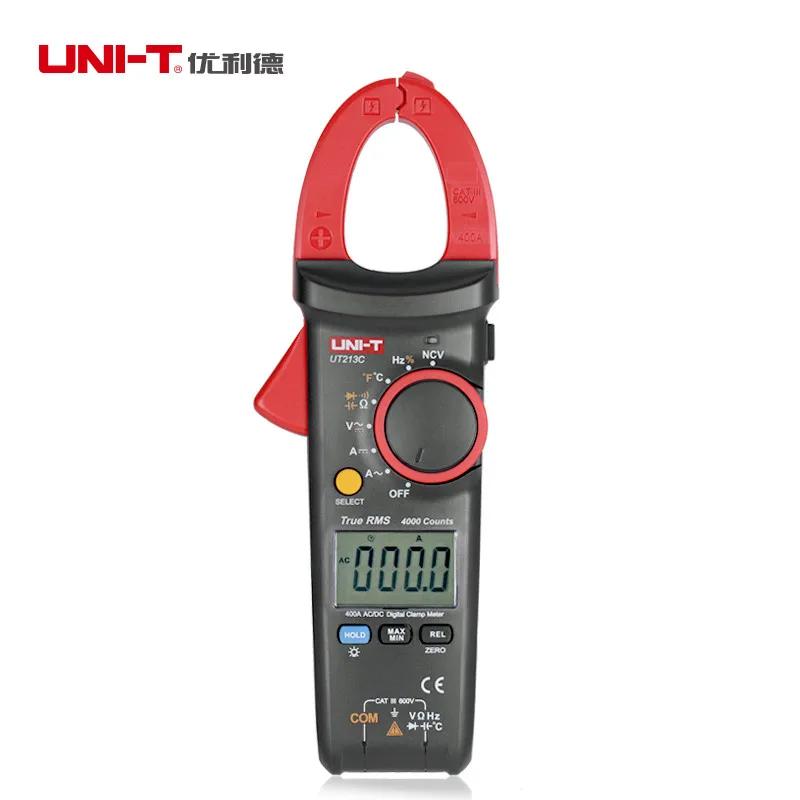 Цифровые токоизмерительные клещи UT213C 400A, Цифровые токоизмерительные клещи с ЖК-дисплеем, True RMS, 600 В/А, 10 Гц ~ 1 МГц, цифровой мультиметр-зажим
Цифровые токоизмерительные клещи UT213C 400A, Цифровые токоизмерительные клещи с ЖК-дисплеем, True RMS, 600 В/А, 10 Гц ~ 1 МГц, цифровой мультиметр-зажим