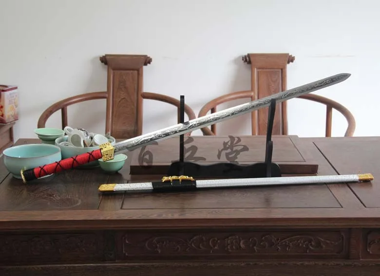 Wu took long handsome Chinese Carved sword China ancient classical sword home decor
Wu took long handsome Chinese Carved sword China ancient classical sword home decor