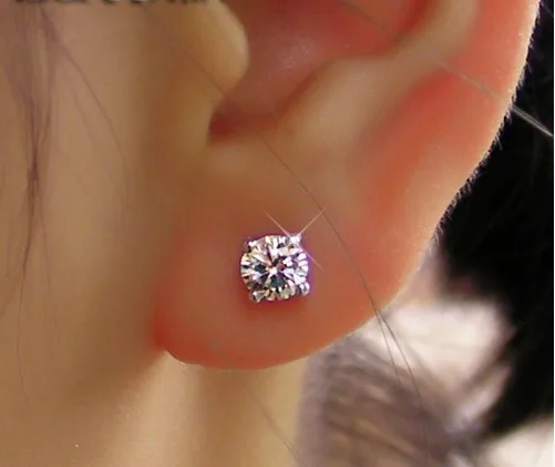 Solid Platinum PT950 Earrings 0.5CT/Piece Four Prongs Solitaire Diamond Ear Jewelry For Lady Beatiful Engagement
Solid Platinum PT950 Earrings 0.5CT/Piece Four Prongs Solitaire Diamond Ear Jewelry For Lady Beatiful Engagement