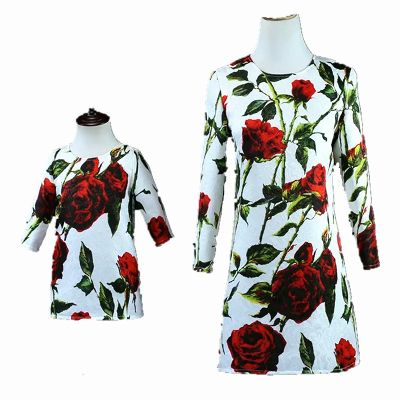 mother daughter dresses clothes 2017 autumn spring fashion elegant party mum and daugther clothes rose flower printing dress
mother daughter dresses clothes 2017 autumn spring fashion elegant party mum and daugther clothes rose flower printing dress