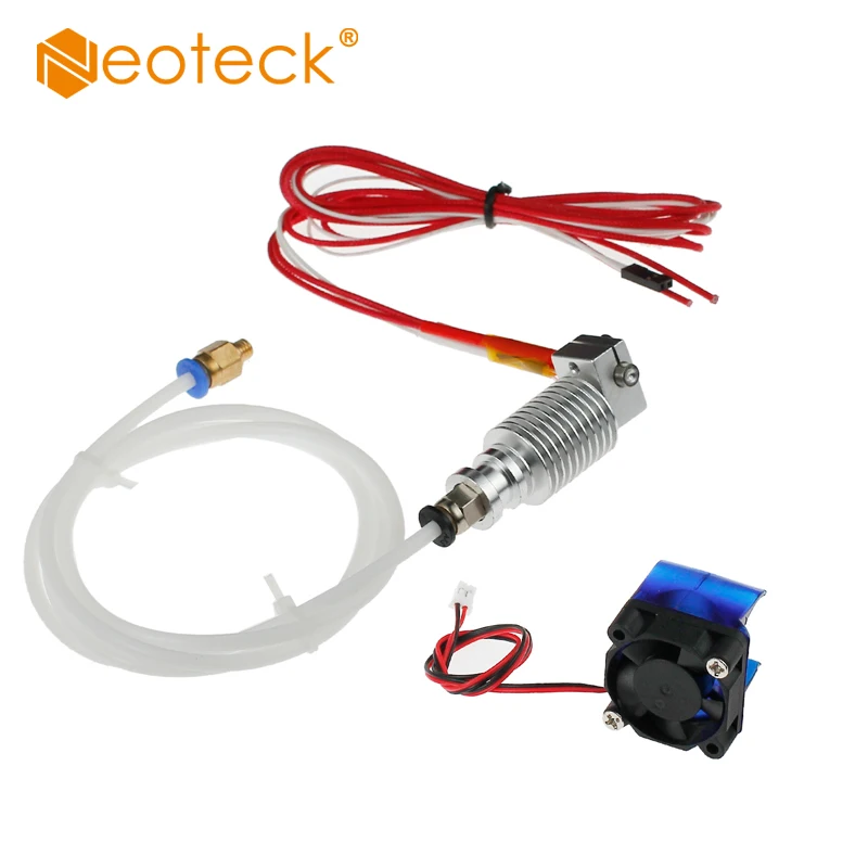 Neoteck 12 В 40 Вт V6 J-head Hotend + вентилятор для 1 75 мм Bowder экструдер 0 4 сопло Kossel с ПТФЭ