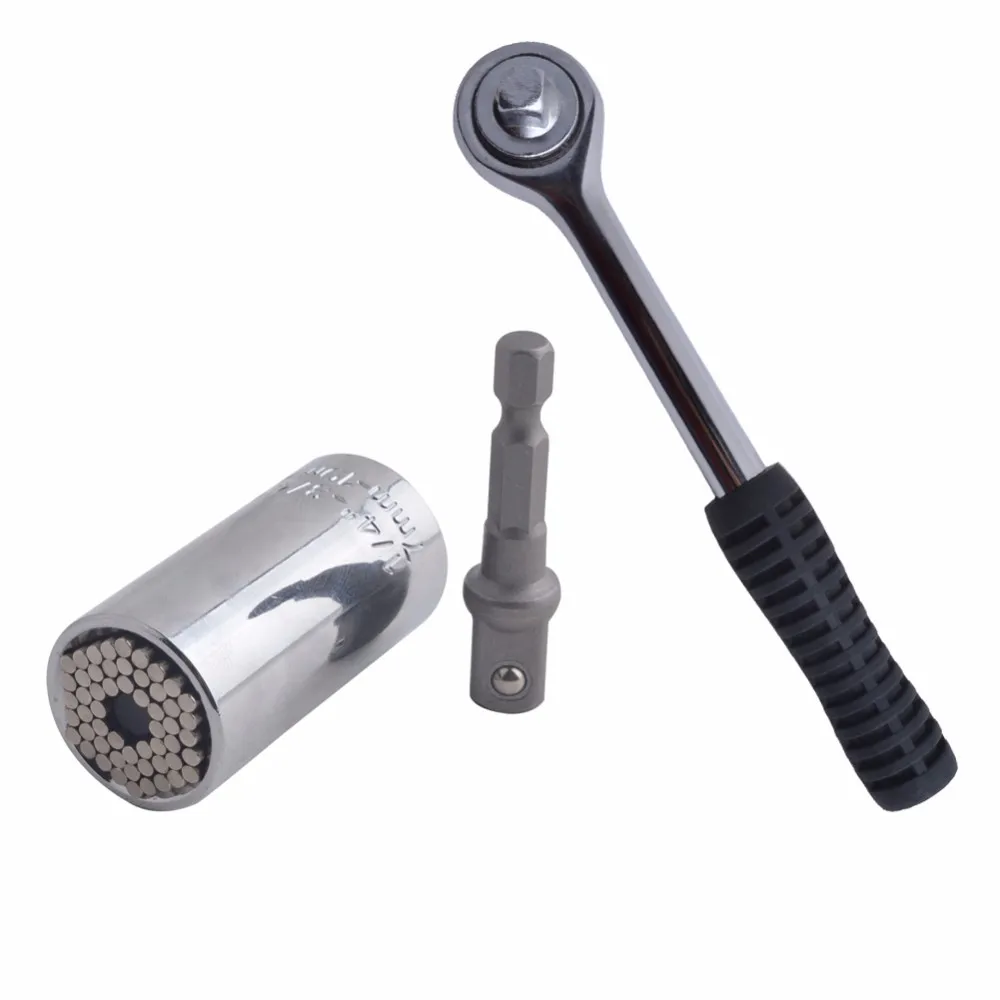 Flexsteel CR-V Universal Torque Wrench Socket Set 7-19mm Power Drill Ratchet Spanner Wrench Key Magic Grip Multi Hand Tools Kit
Flexsteel CR-V Universal Torque Wrench Socket Set 7-19mm Power Drill Ratchet Spanner Wrench Key Magic Grip Multi Hand Tools Kit