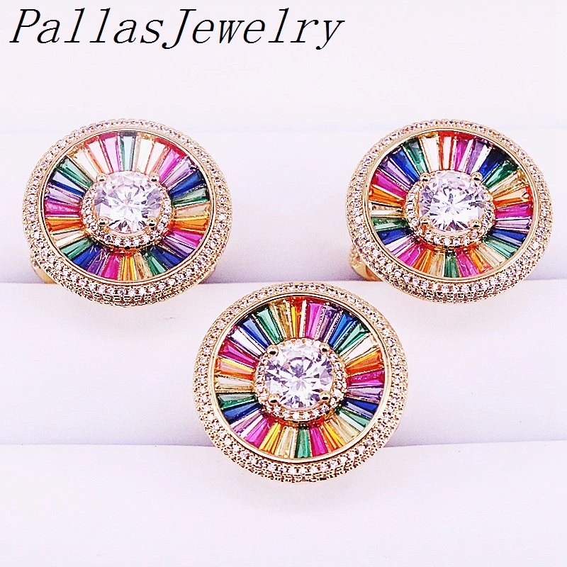 5Pcs New Gold Filled Rainbow CZ Cubic Zirconia Round Finger Rings for Women Jewelry Fashion Gift
5Pcs New Gold Filled Rainbow CZ Cubic Zirconia Round Finger Rings for Women Jewelry Fashion Gift