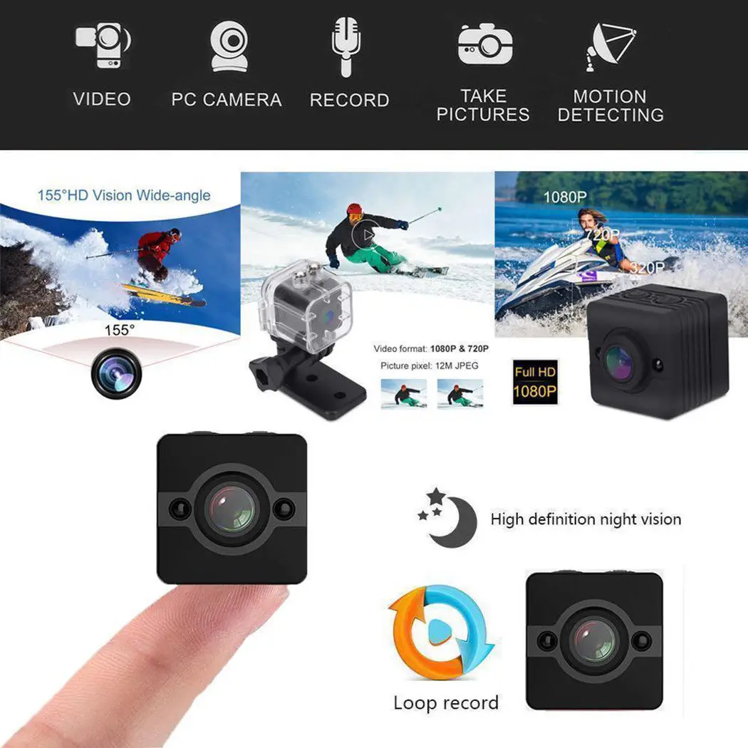 16GB Card+SQ12 Mini Full HD 1080P Video Camera DV Sport IR Night Vision Car DVR Camcorder
16GB Card+SQ12 Mini Full HD 1080P Video Camera DV Sport IR Night Vision Car DVR Camcorder