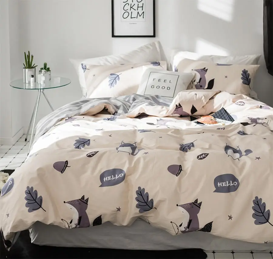 Cartoon fox single double bedding set teen kid,twin full queen king cotton character bedclothes pillow case bedsheet quilt cover
Cartoon fox single double bedding set teen kid,twin full queen king cotton character bedclothes pillow case bedsheet quilt cover